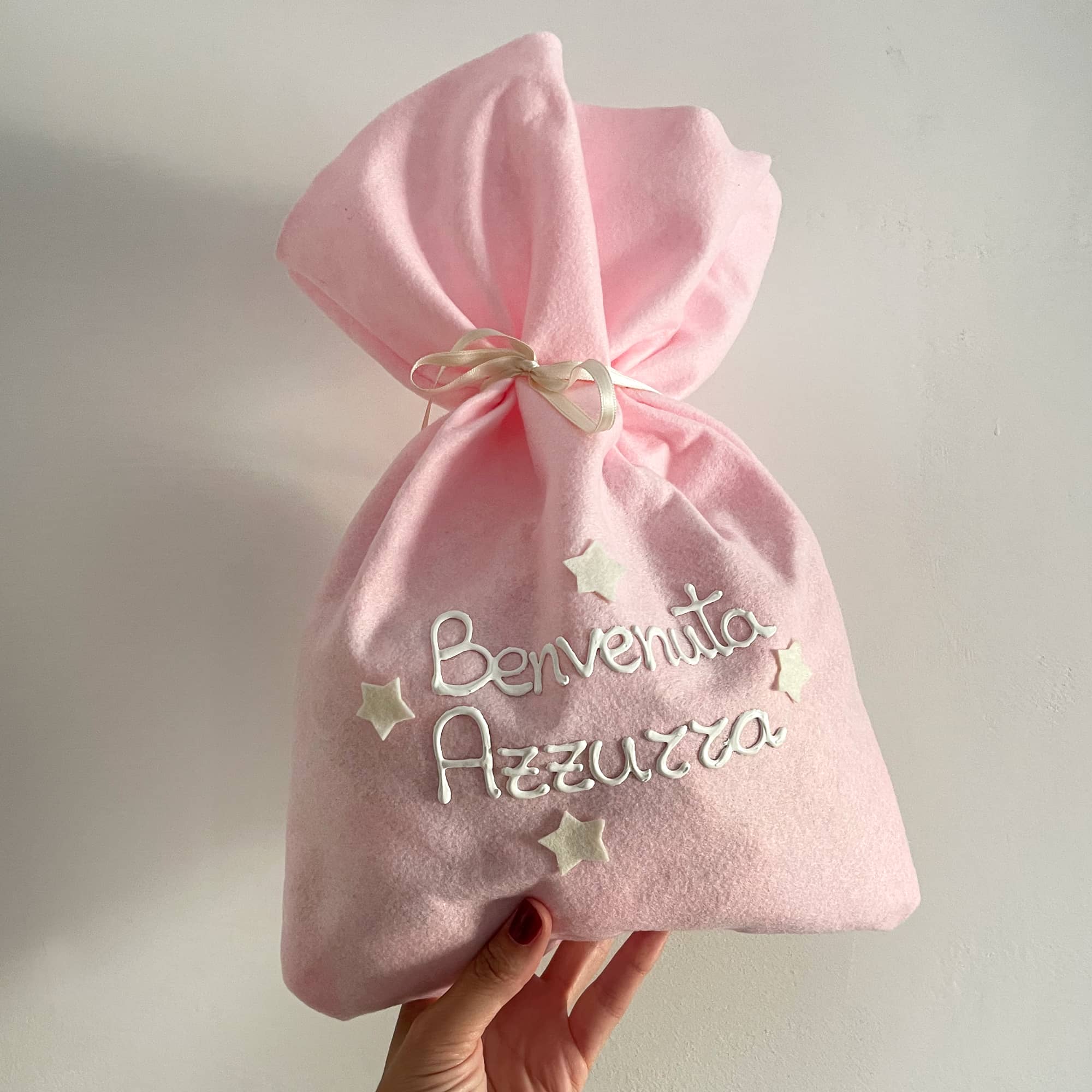Loveinside Sacchetto regalo grande in plastica rosa, con etichetta e Loveinside Sacchetto regalo grande in plastica rosa, con etichetta e