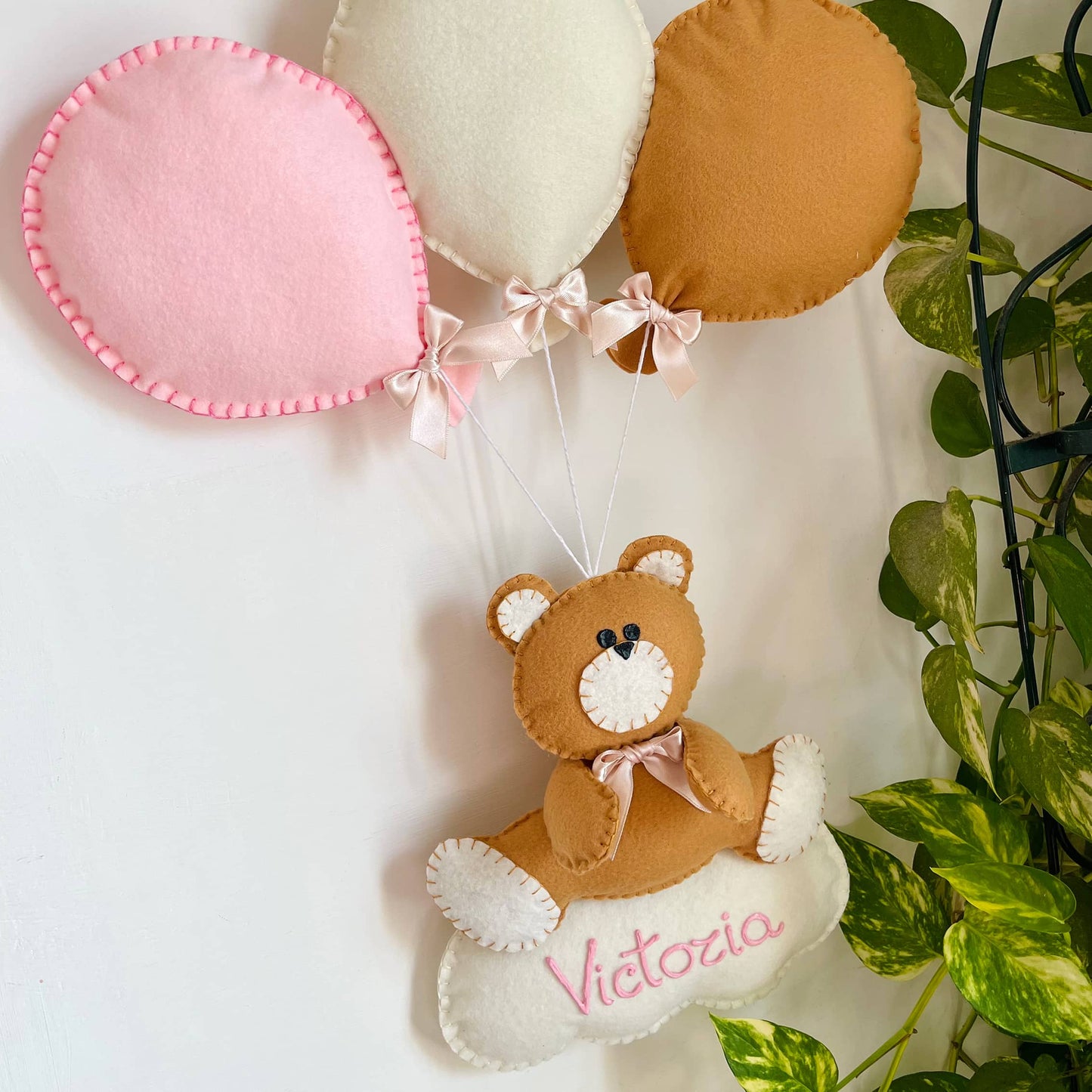 Fiocco Nascita Orso con Palloni